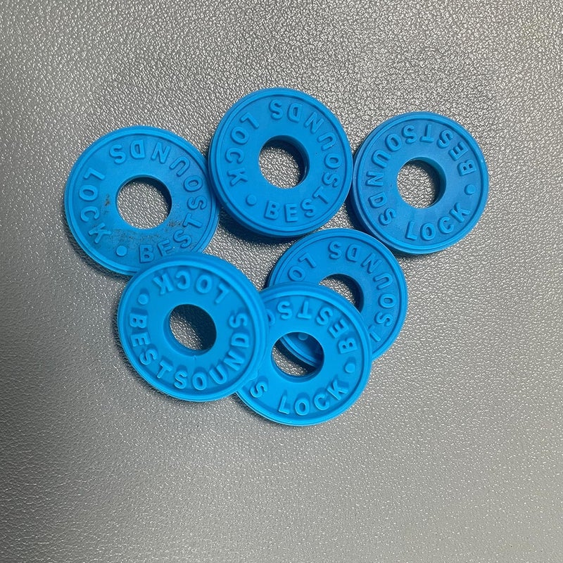 BestSounds Guitar Strap Blocks, 6PCS Premium Silicone Safety Locks (Blue) - Image 2